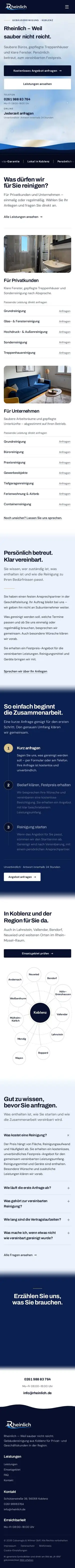 rheinlich.de auf dem Handy, ganze Seite